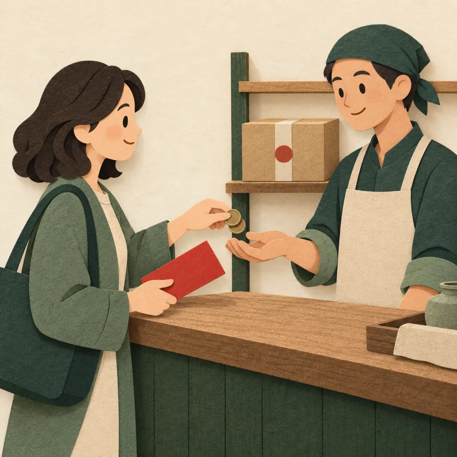 A customer pays a seller for a product not yet released