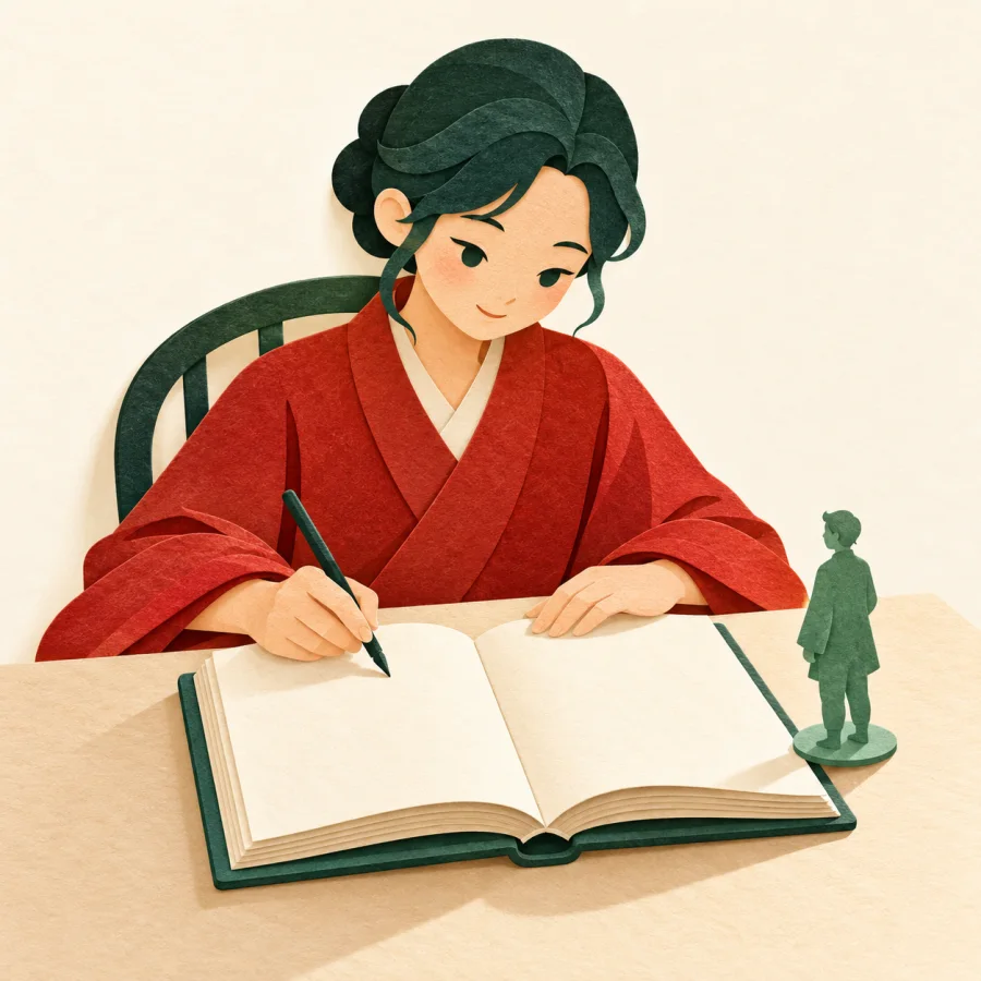 A person writes a book about another person's life