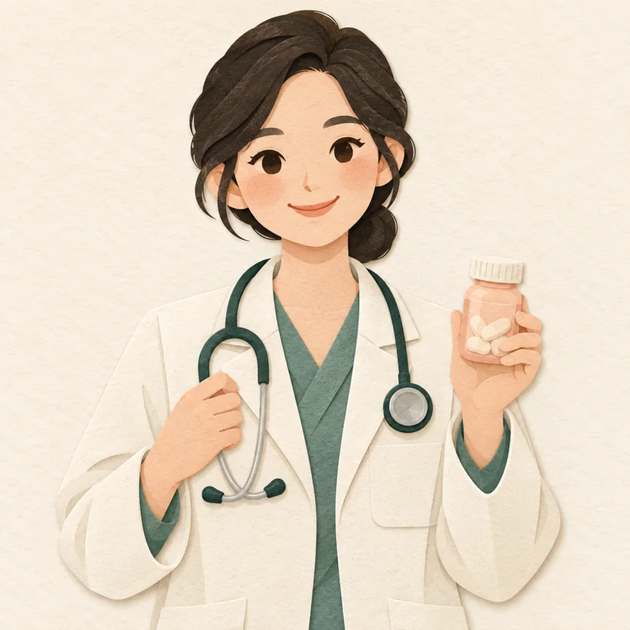 Seorang dokter berstetoskop