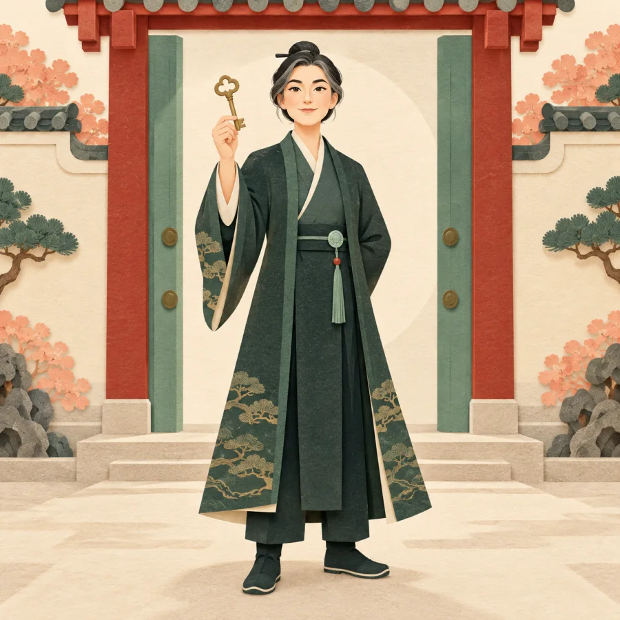 A director holding a key