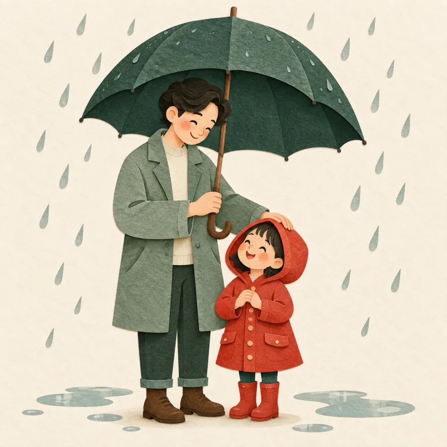 Una persona protegiendo a un niño