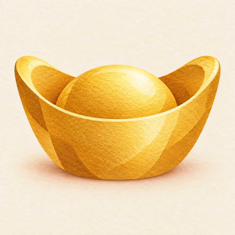Ein Goldbarren auf einer Unterlage