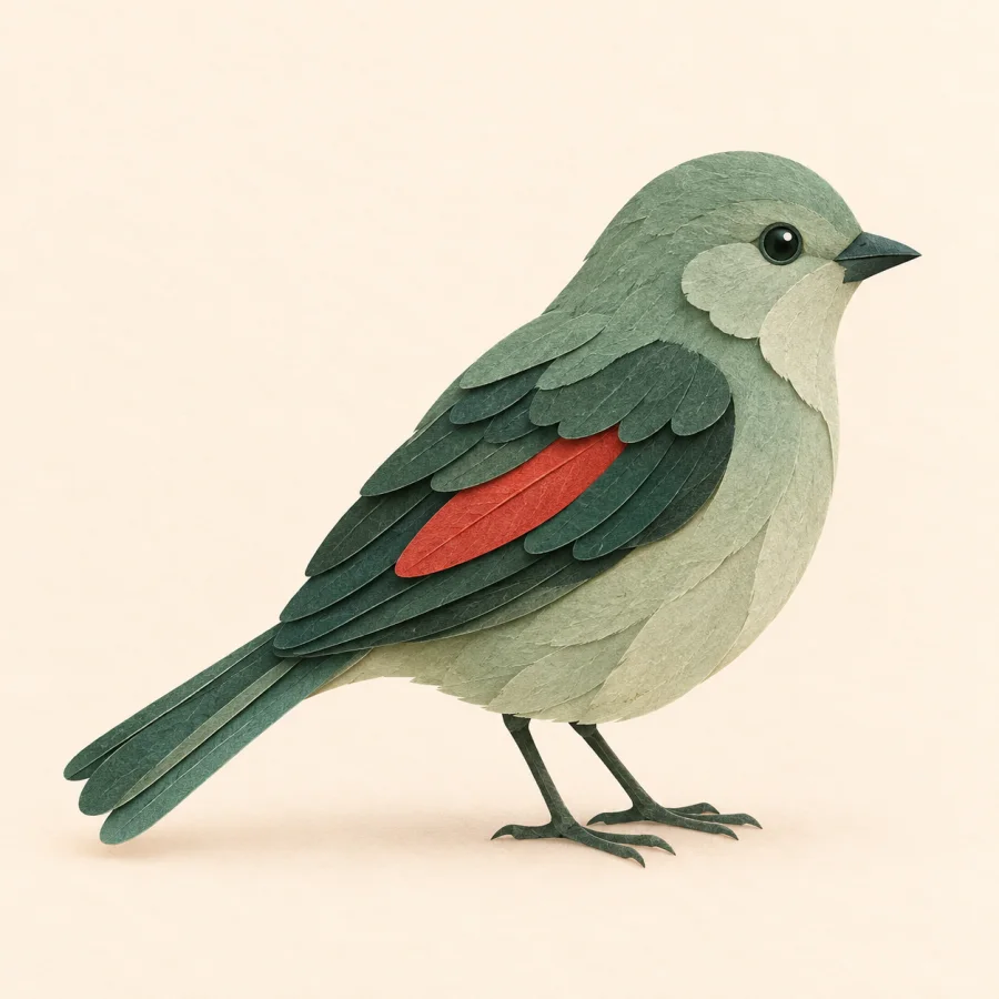 Un pájaro con una pluma especial