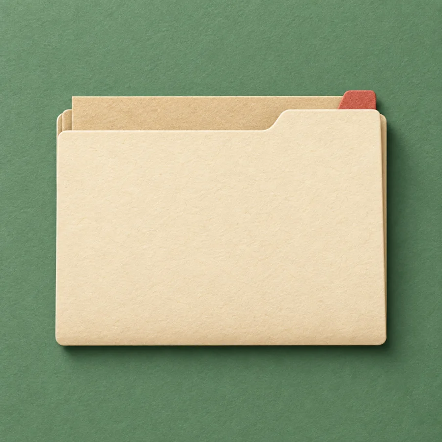 A closed document folder