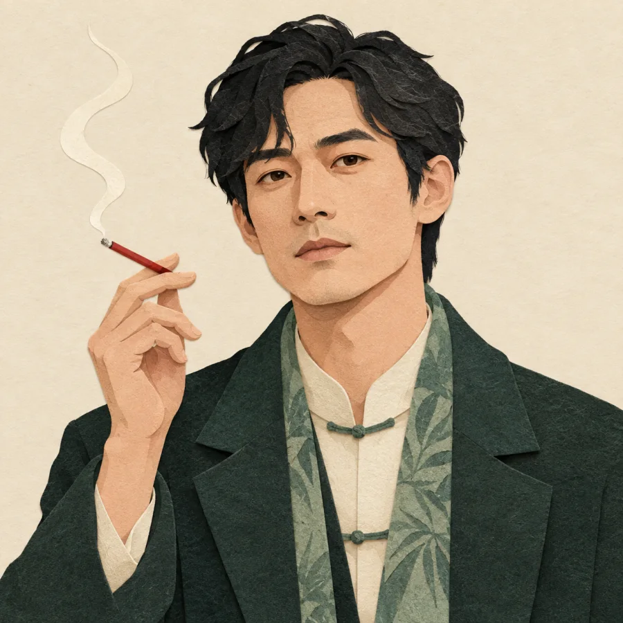 คนถือบุหรี่อยู่