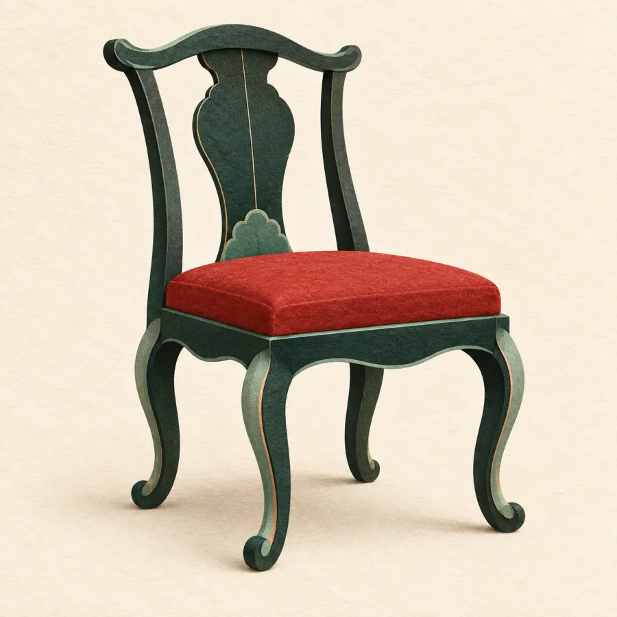 Une chaise aux pieds galbés
