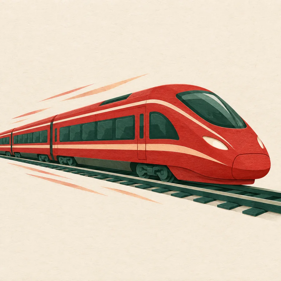 A train on a rail