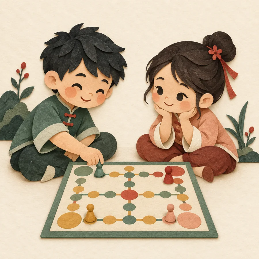 เด็ก ๆ เล่นบอร์ดเกม