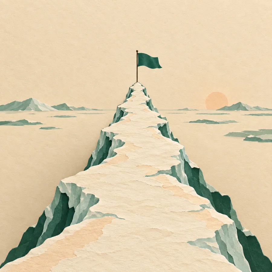 A flag at a far end