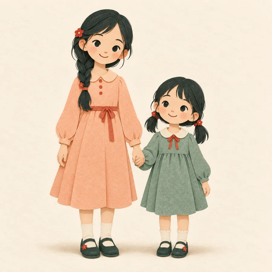 Deux filles qui se tiennent la main