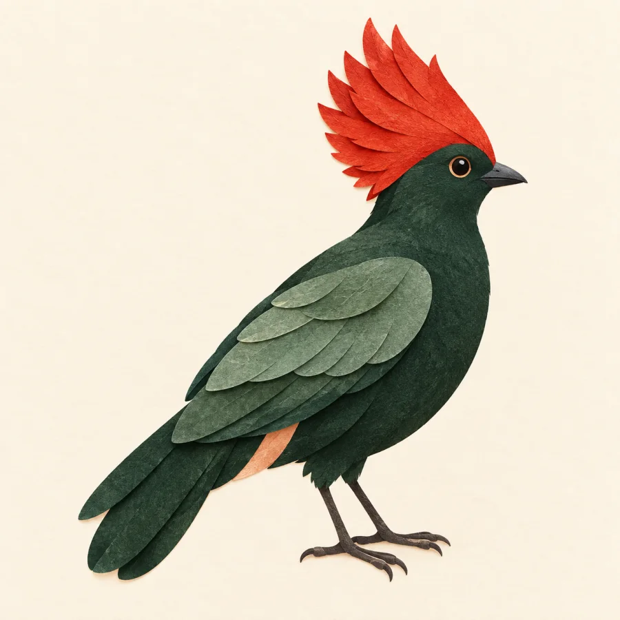 A bird with a distinctive crest