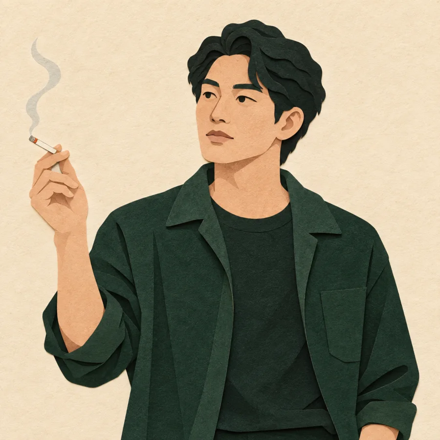 ผู้ใหญ่กำลังถือบุหรี่