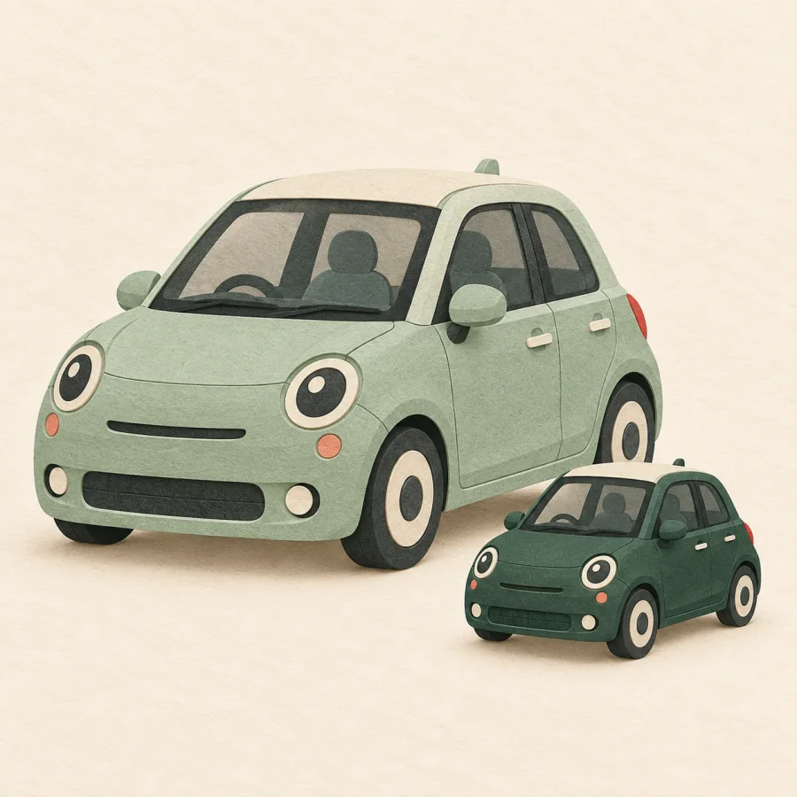 Dos coches de juguete del mismo modelo