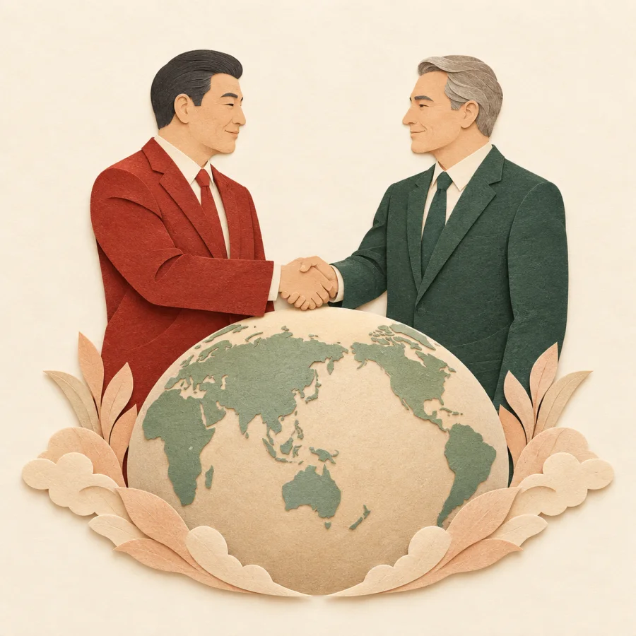 ผู้นำสองคนจับมือกัน