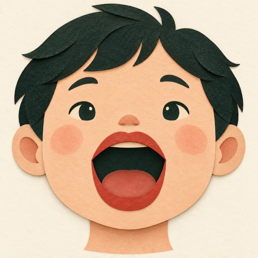 ใบหน้าที่แบปาก