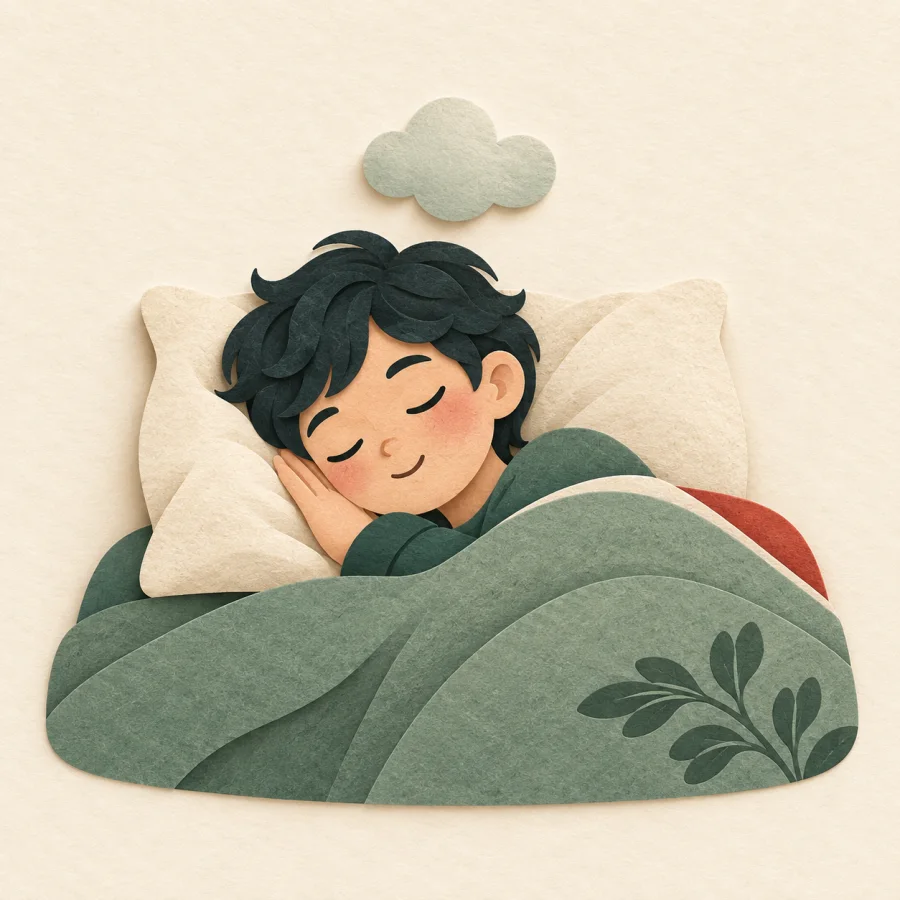 คนนอนหลับอยู่ใต้ผ้าห่ม