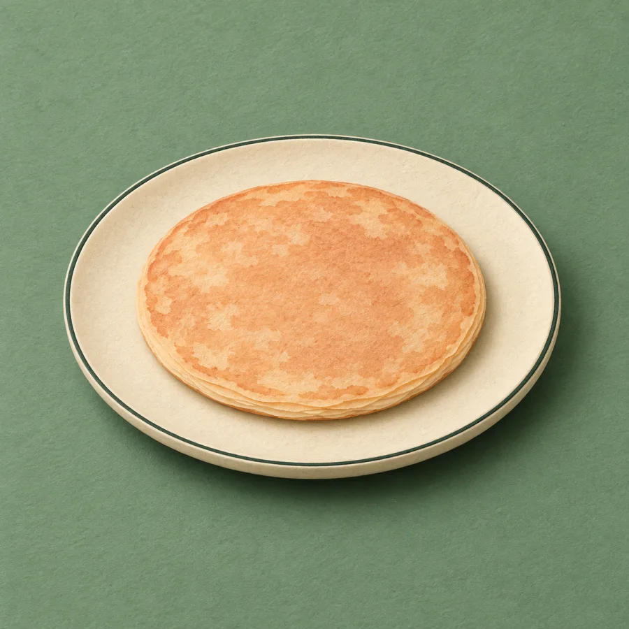 Roti pipih di atas piring