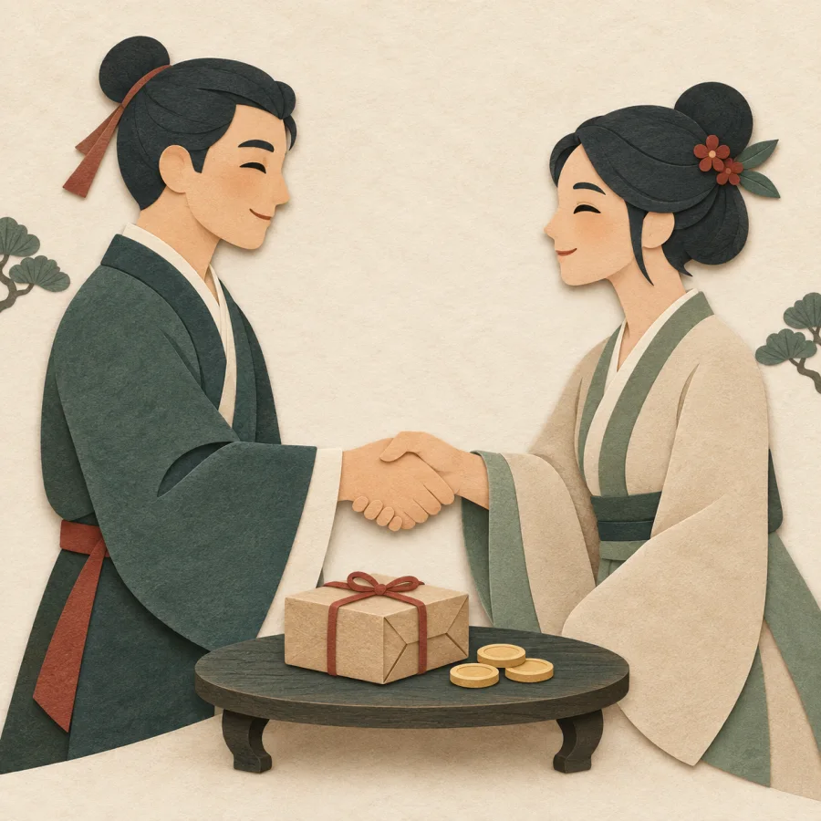 สองคนจับมือกัน