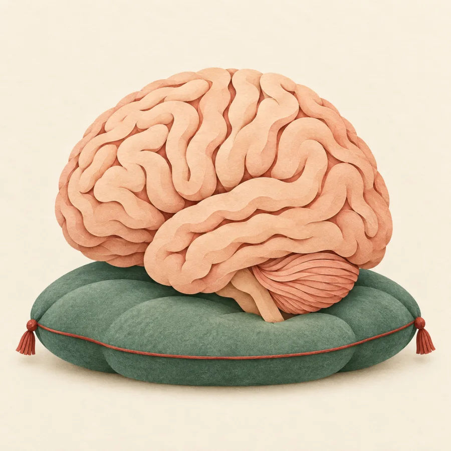 Otak di atas bantal kecil