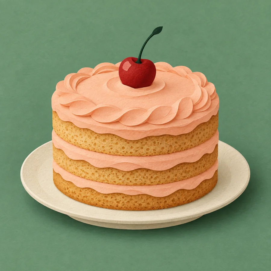 Un gâteau à étages sur une assiette