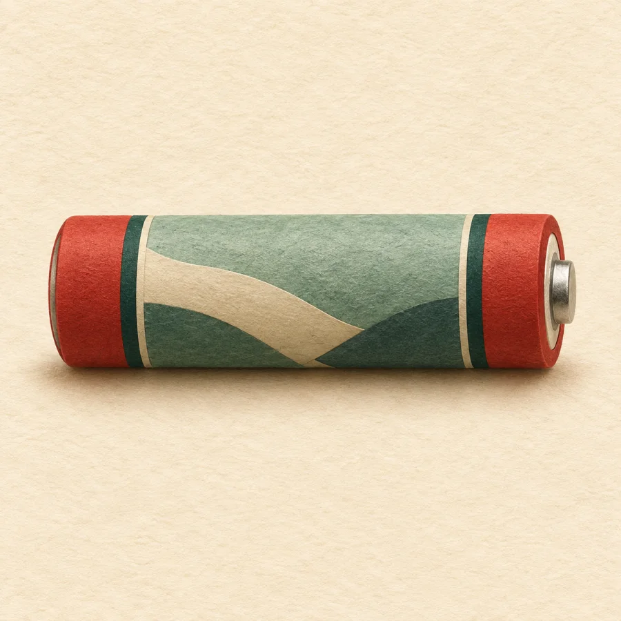 Eine einzelne Batterie