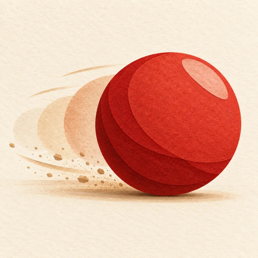 Ein rollender Ball