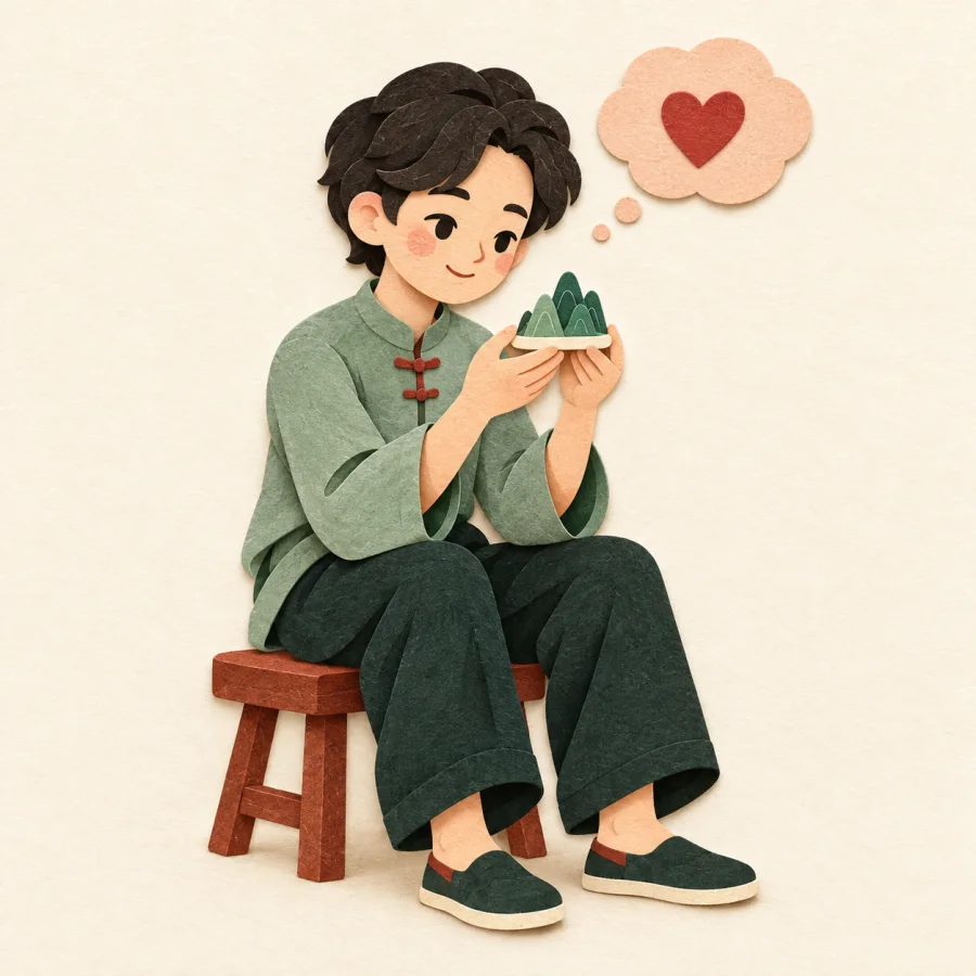 คนกำลังคิดถึงของที่ระลึก