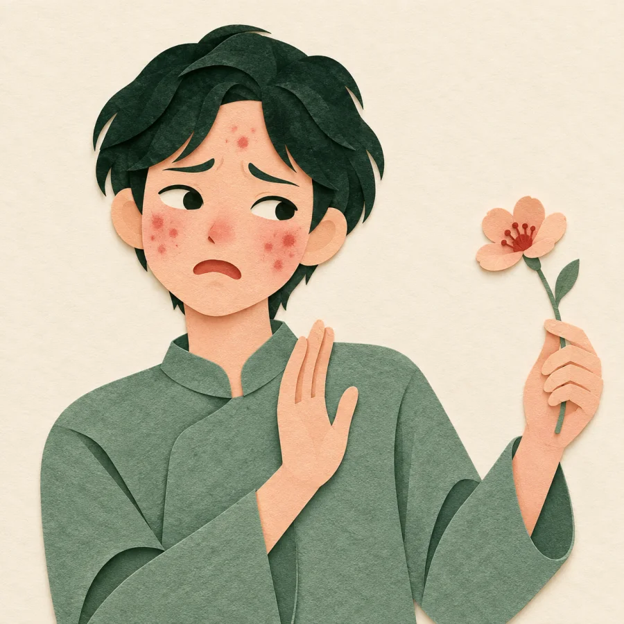 คนหลบดอกไม้