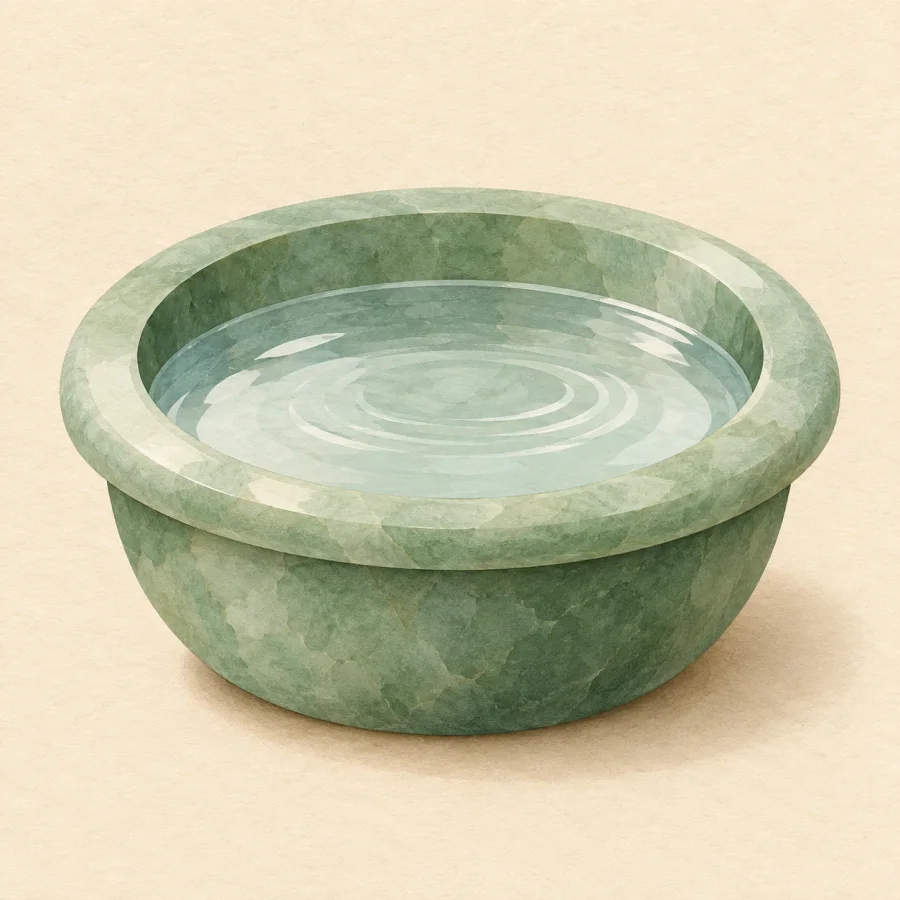 Eine Schüssel mit Wasser