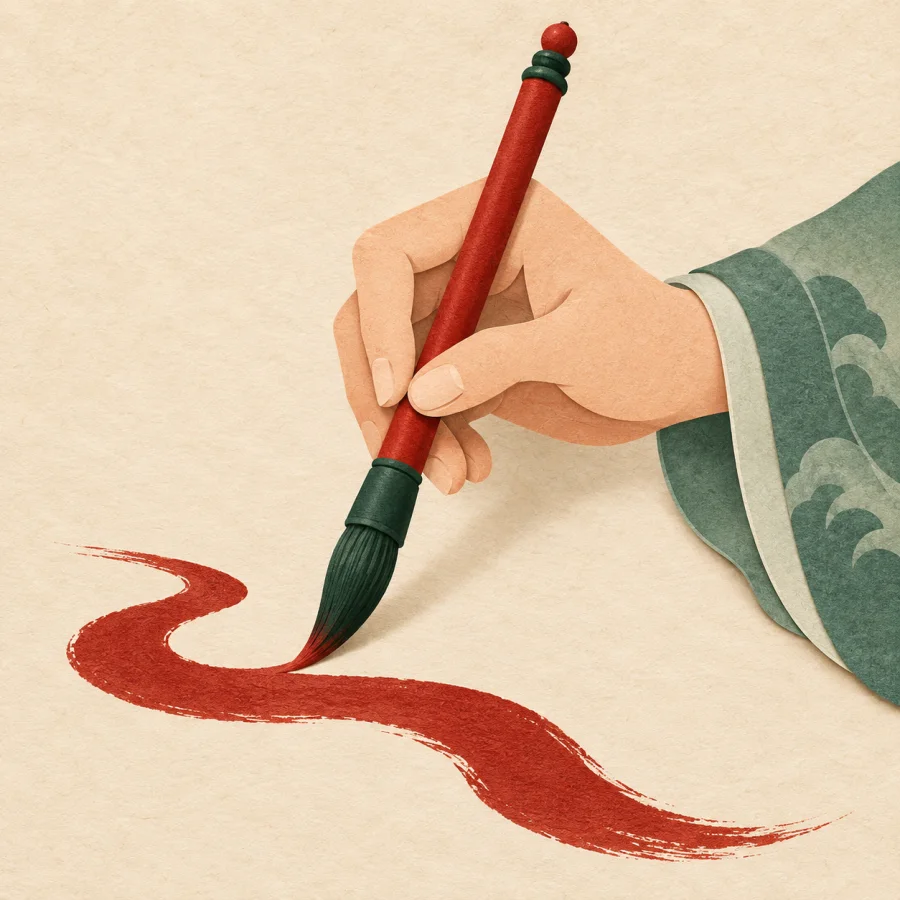 Eine Hand, die ein Blatt unterschreibt