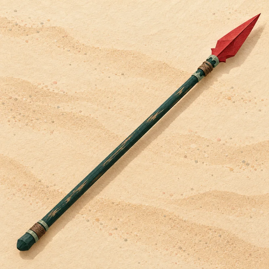 Tombak tua di atas tanah
