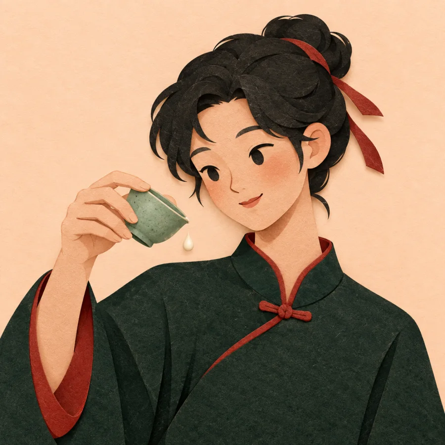 คนกำลังหยดน้ำหนึ่งหยด