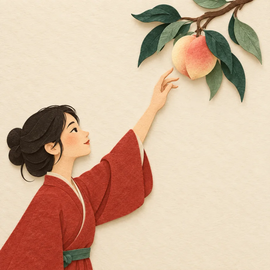 Una persona toma una fruta madura