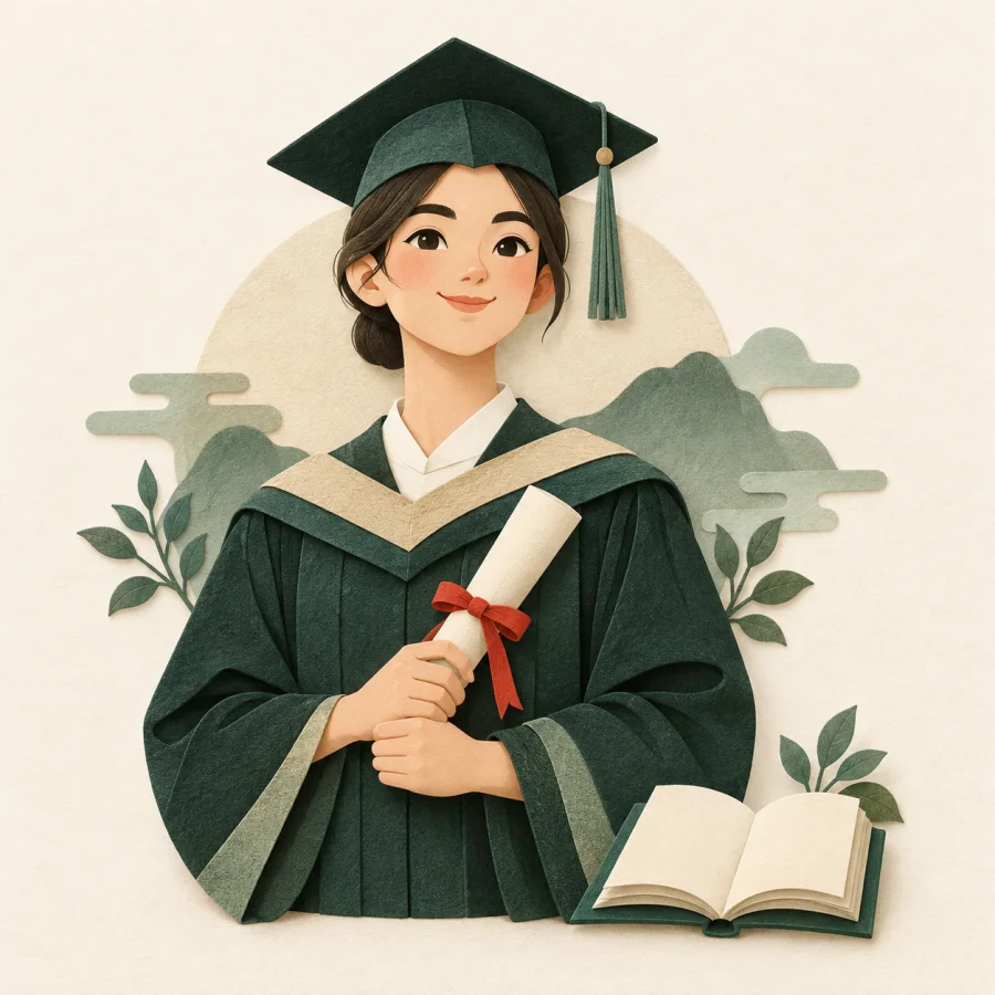 Diplomasını havaya kaldıran bir mezun
