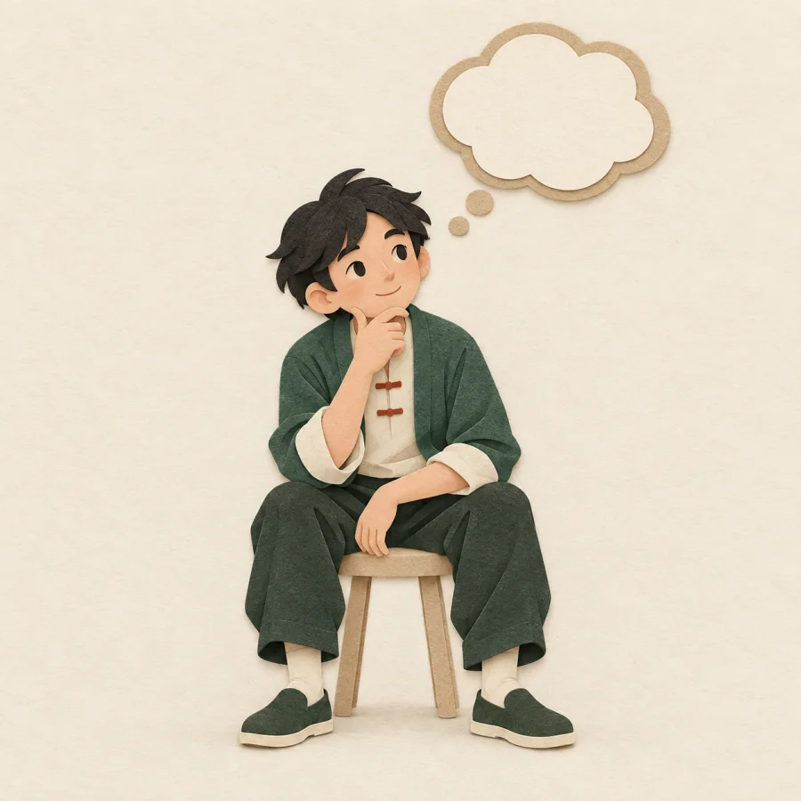 A person thinking with a cloud