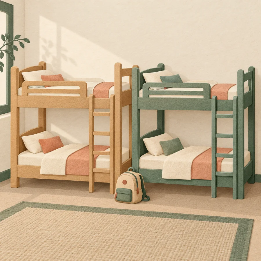 Stockbetten in einem Mehrbettzimmer