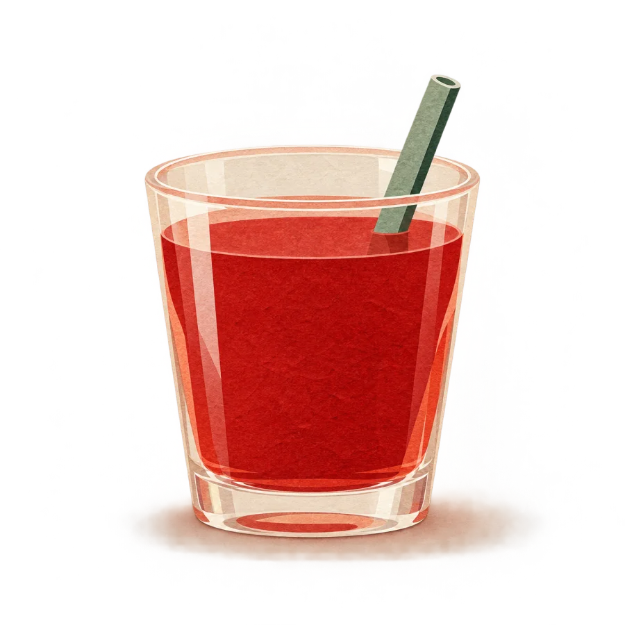 Ein Becher mit einem Strohhalm