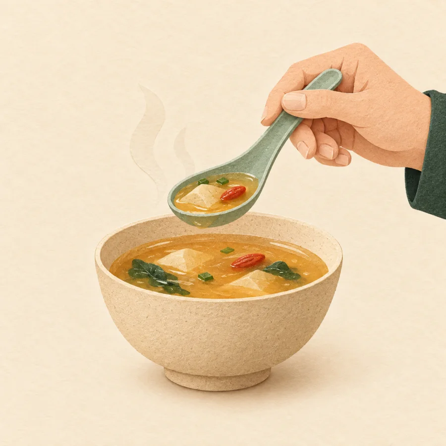 A person using a spoon