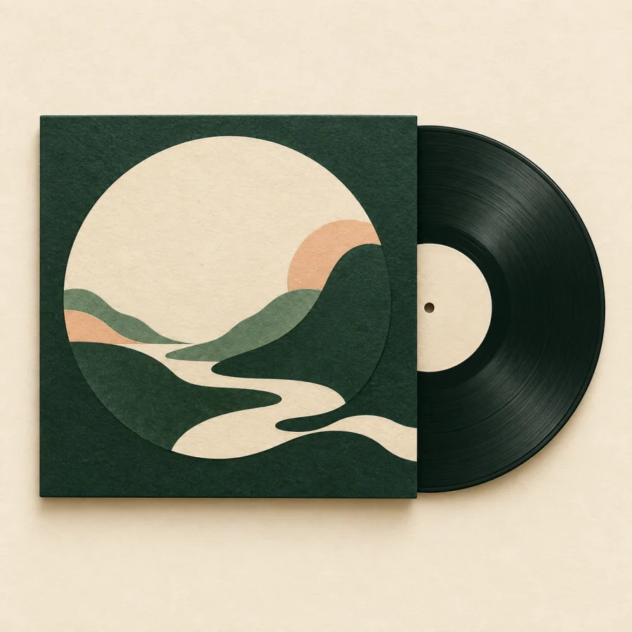 A record in an album cover