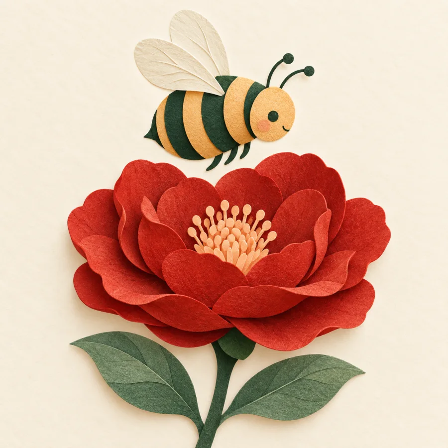 A bee sits on a flower