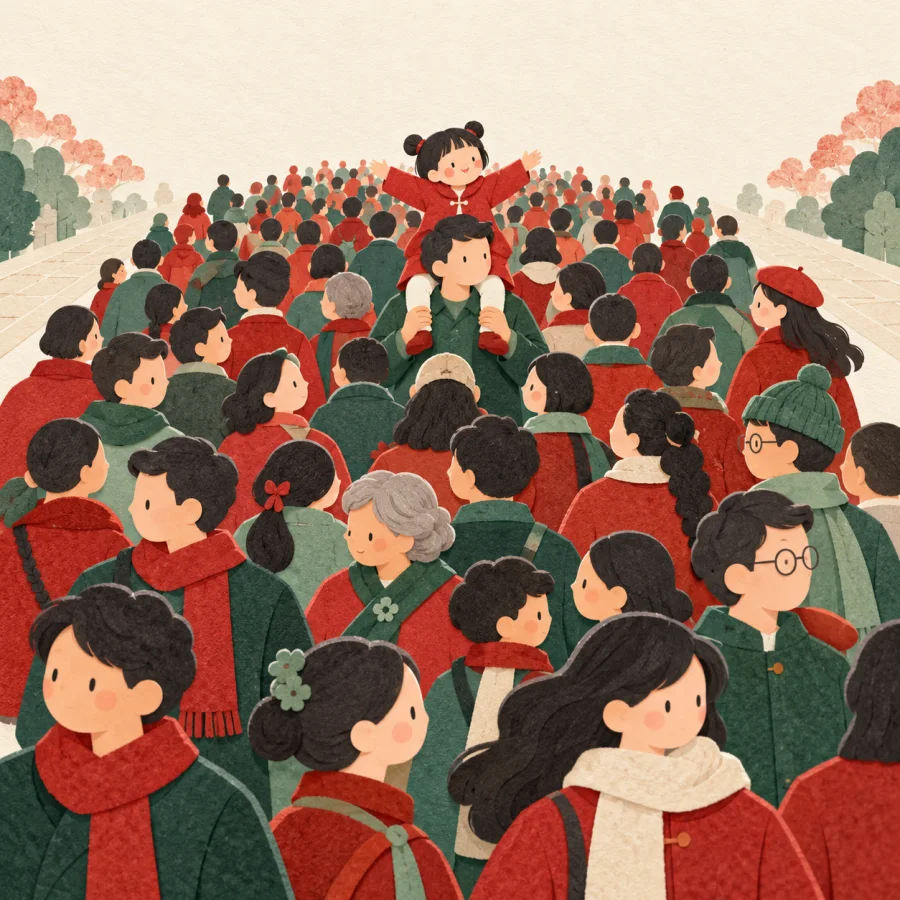 A street packed shoulder to shoulder with people