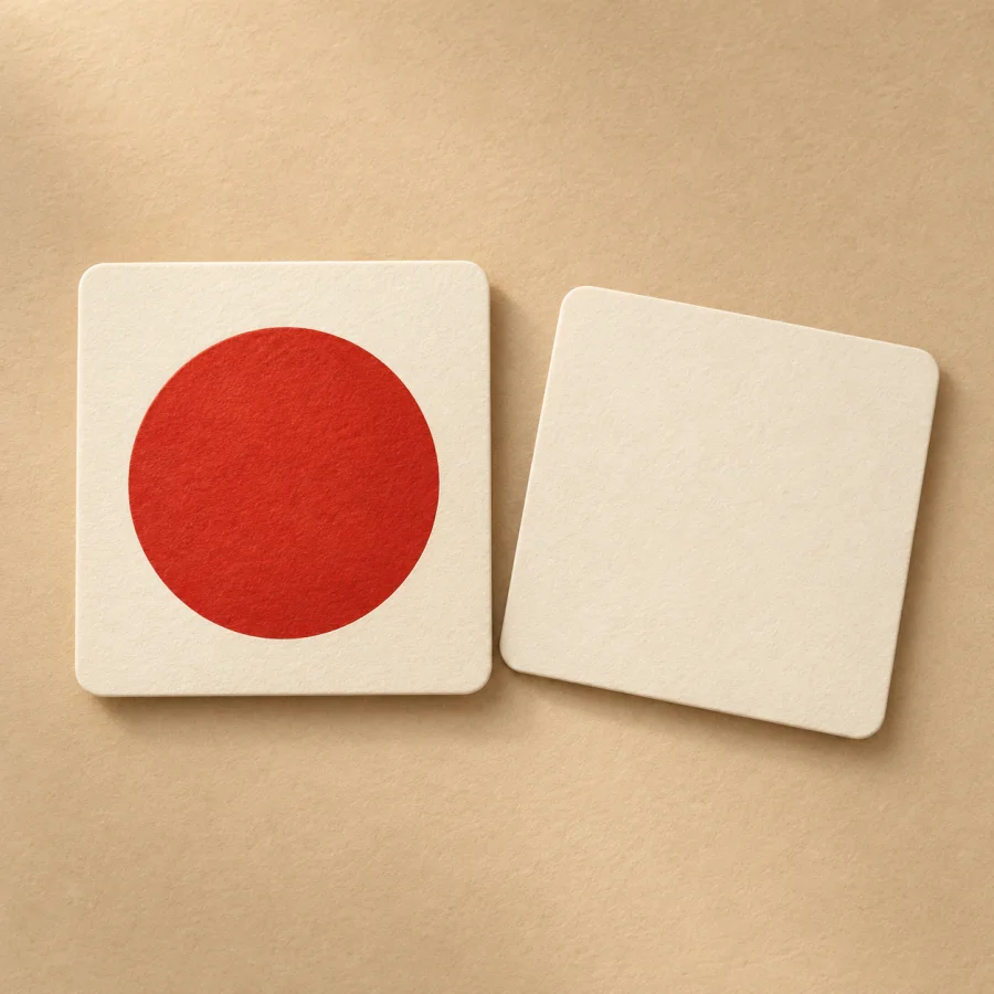 A card lies with its front side up