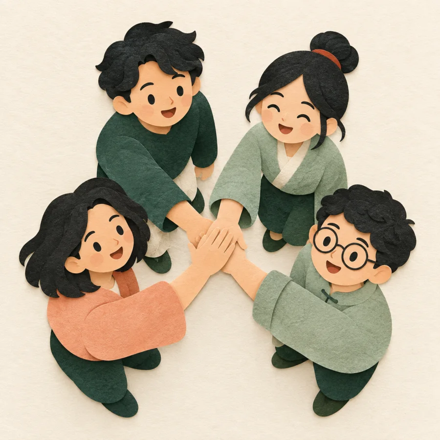 คนกำลังเข้าร่วมกิจกรรมกลุ่ม