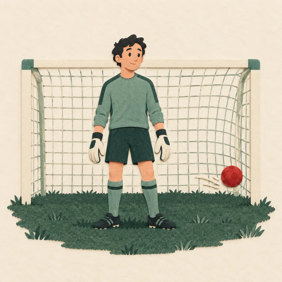A limp goalkeeper watches a ball roll into the net