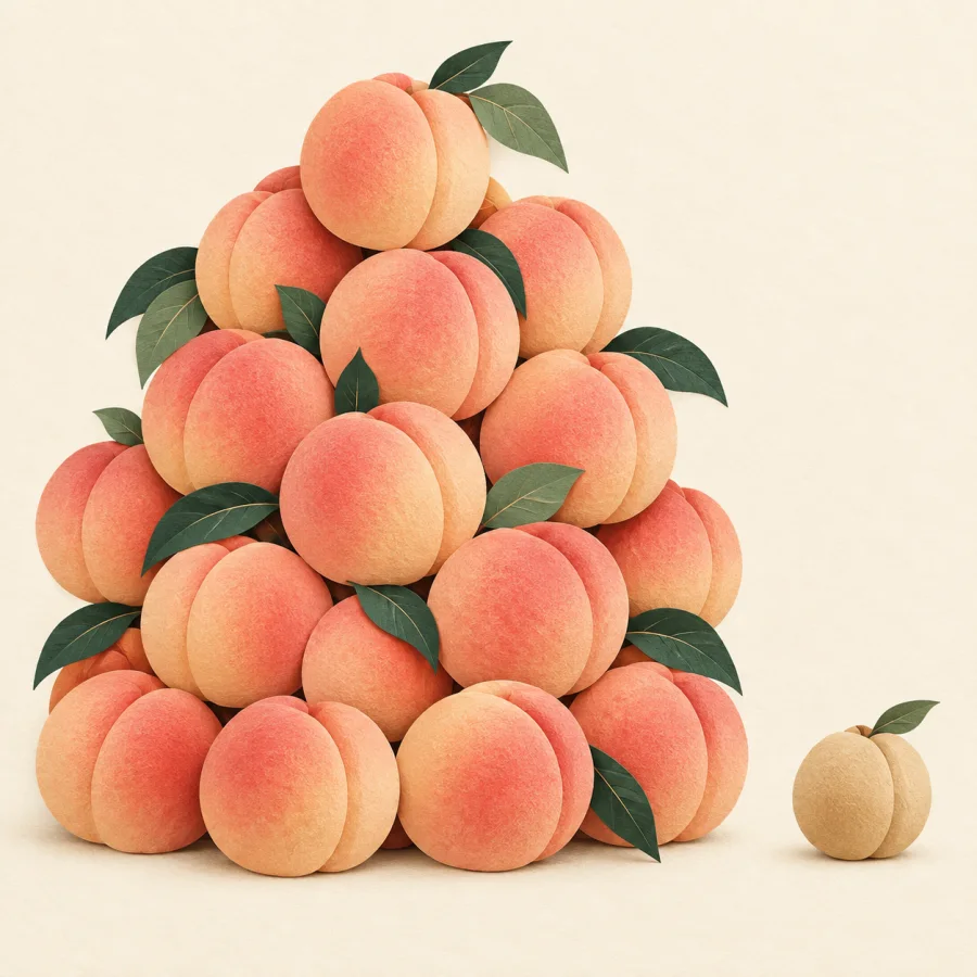 Ein großer Haufen Obst