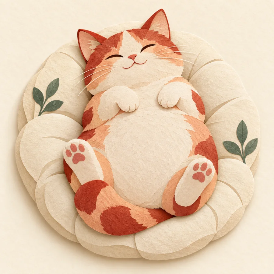 A cat lies on its back showing its soft belly