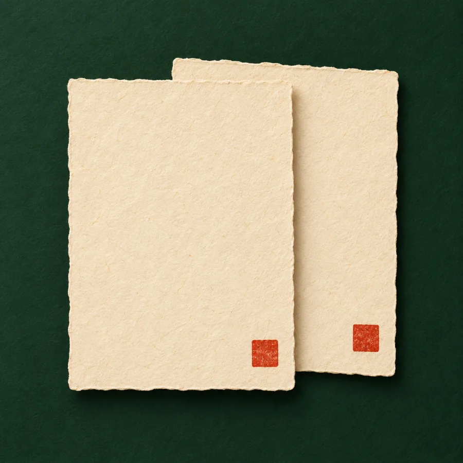 Two identical sheets of paper lie side by side