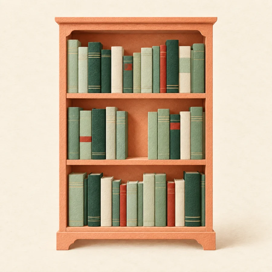 An empty picture frame on a shelf