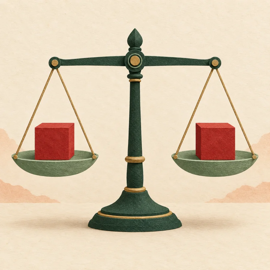 Scales with precisely measured weights