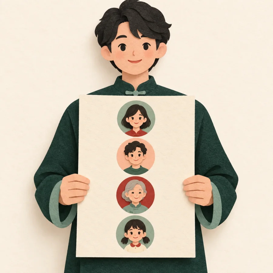 A person holding a list